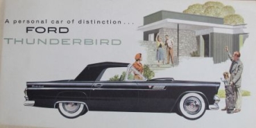 Ford Thunderbird Modellprogramm 1956 Automobilprospekt (8584)